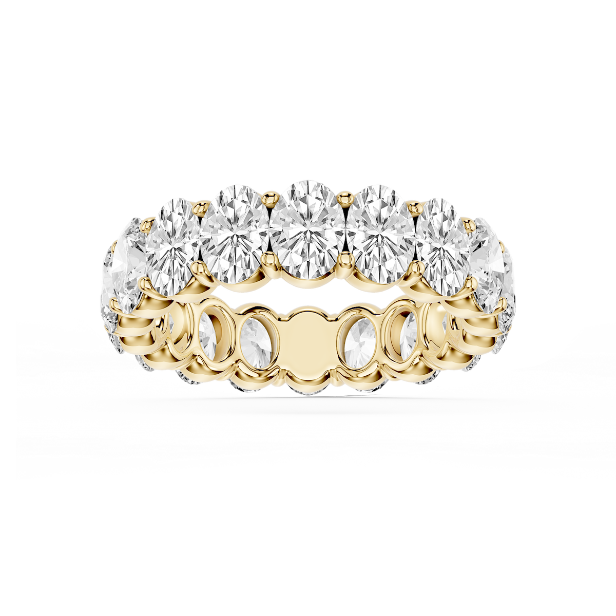 Harlow Oval Lab Grown Diamond Shared Prong Eternity Band