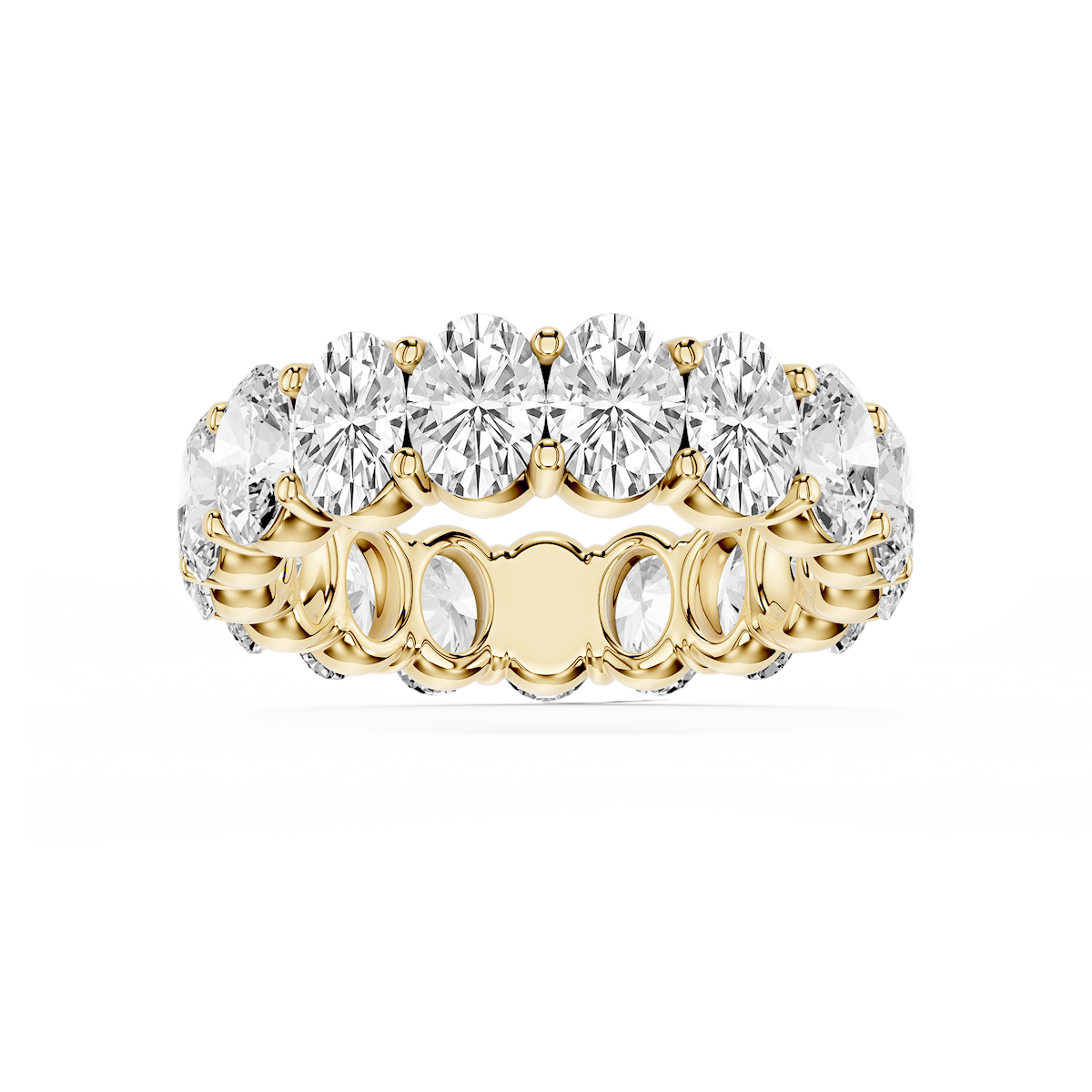 Harlow Oval Lab Grown Diamond Shared Prong Eternity Band