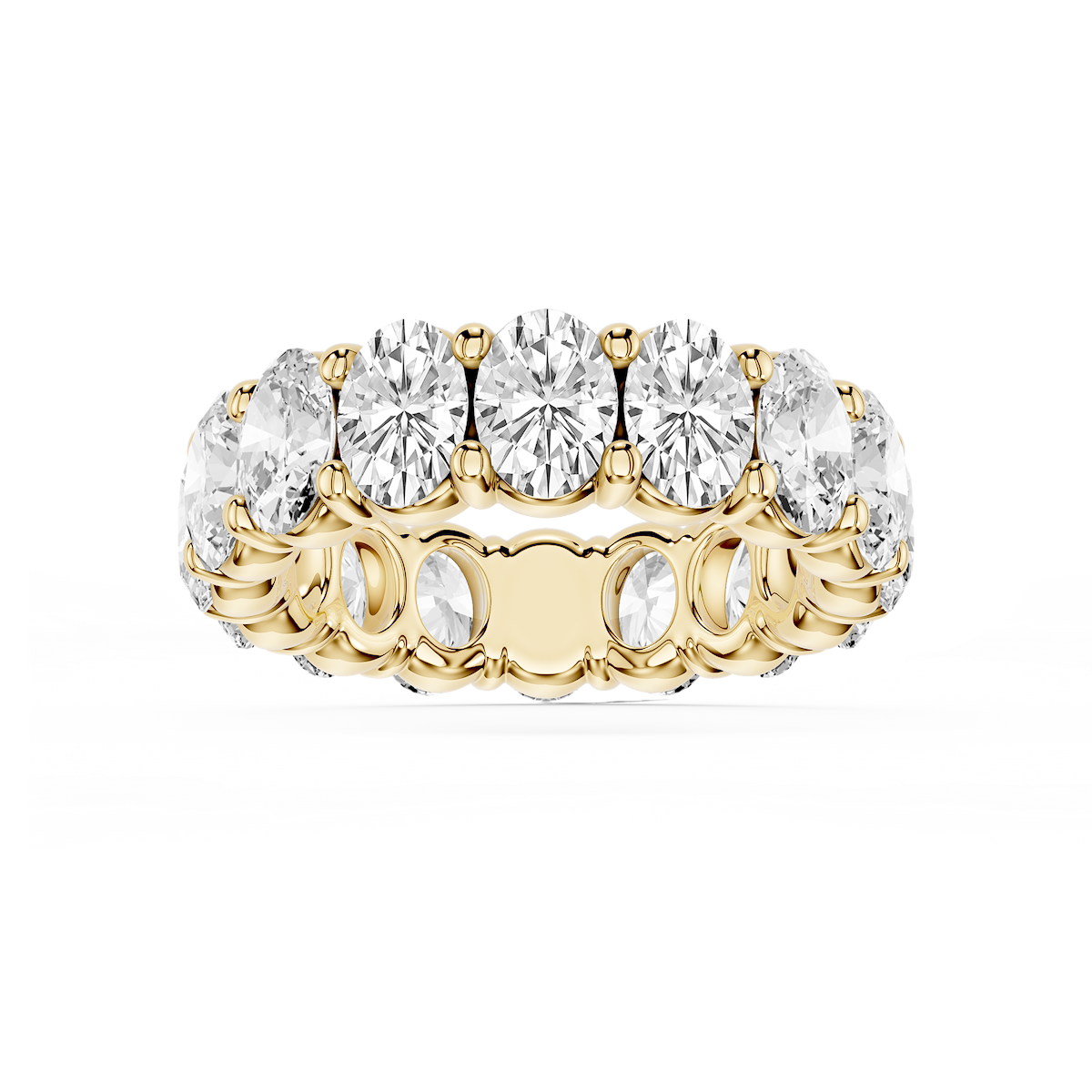 Harlow Oval Lab Grown Diamond Shared Prong Eternity Band
