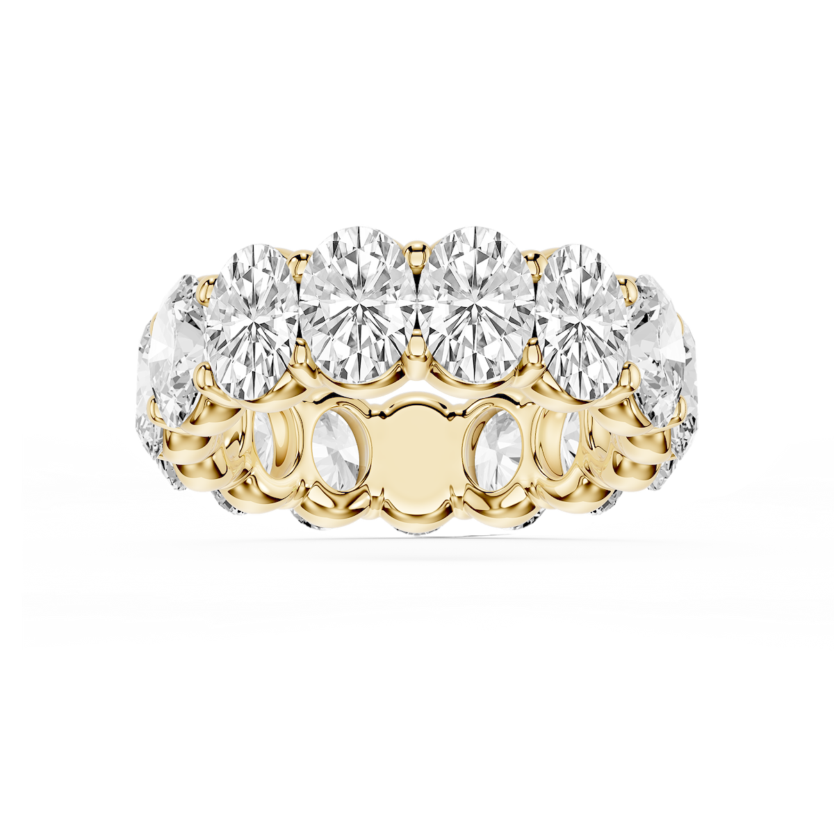 Harlow Oval Lab Grown Diamond Shared Prong Eternity Band