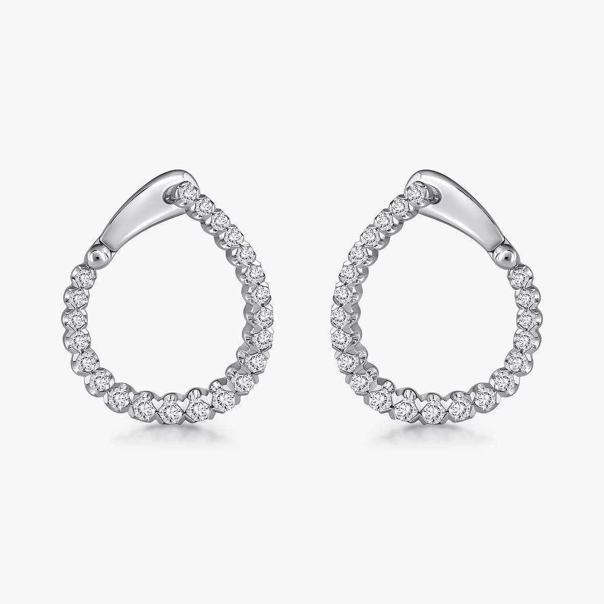 Hinged Back Huggie Hoop Earrings