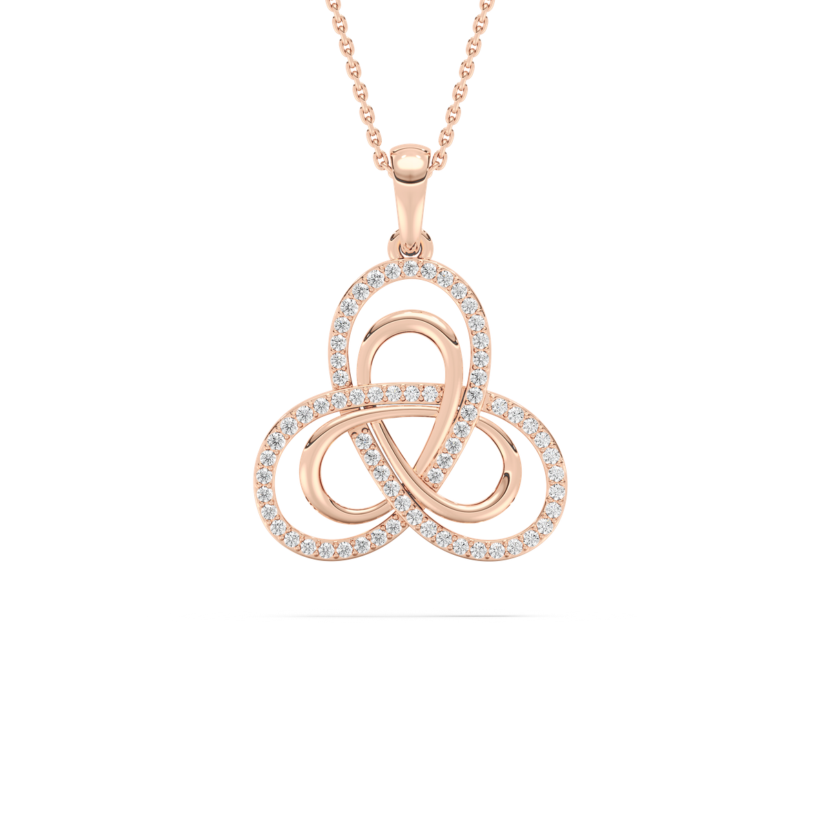 Infinity Diamond Knot Pendant Necklace