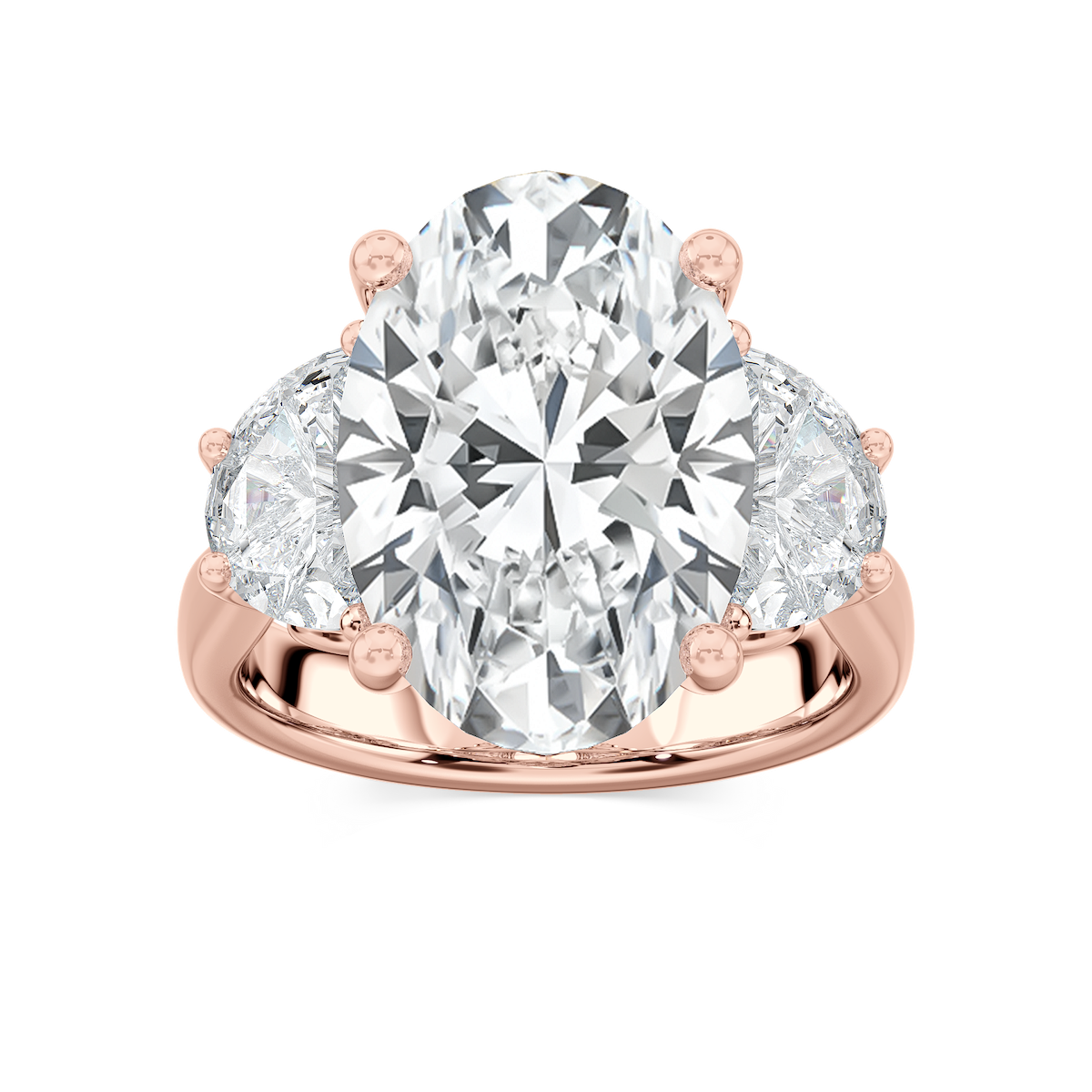 Kiara 12 ctw Oval Lab Grown Diamond Three Stone Engagement Ring - Signature Collection