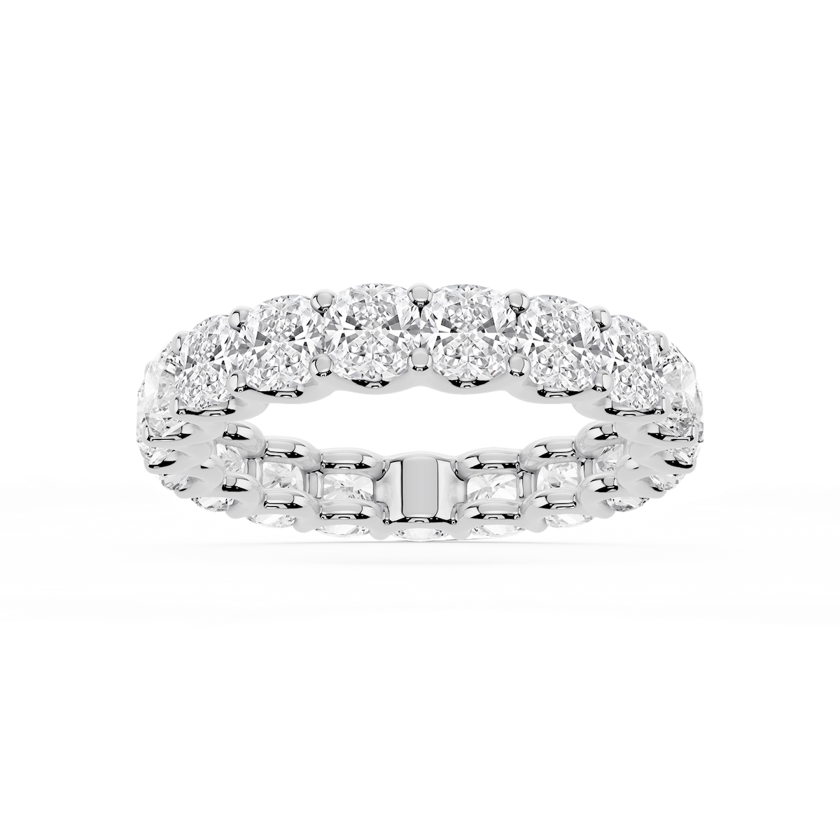 Kylie Cushion Lab Grown Diamond U-Prong Eternity Band