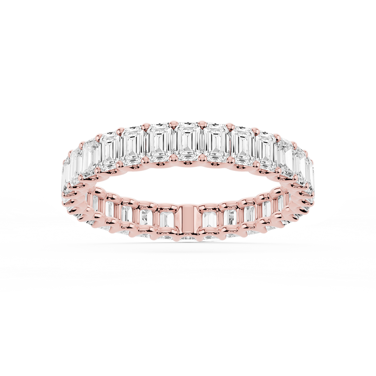 Kylie Emerald Lab Grown Diamond U-Prong Eternity Band
