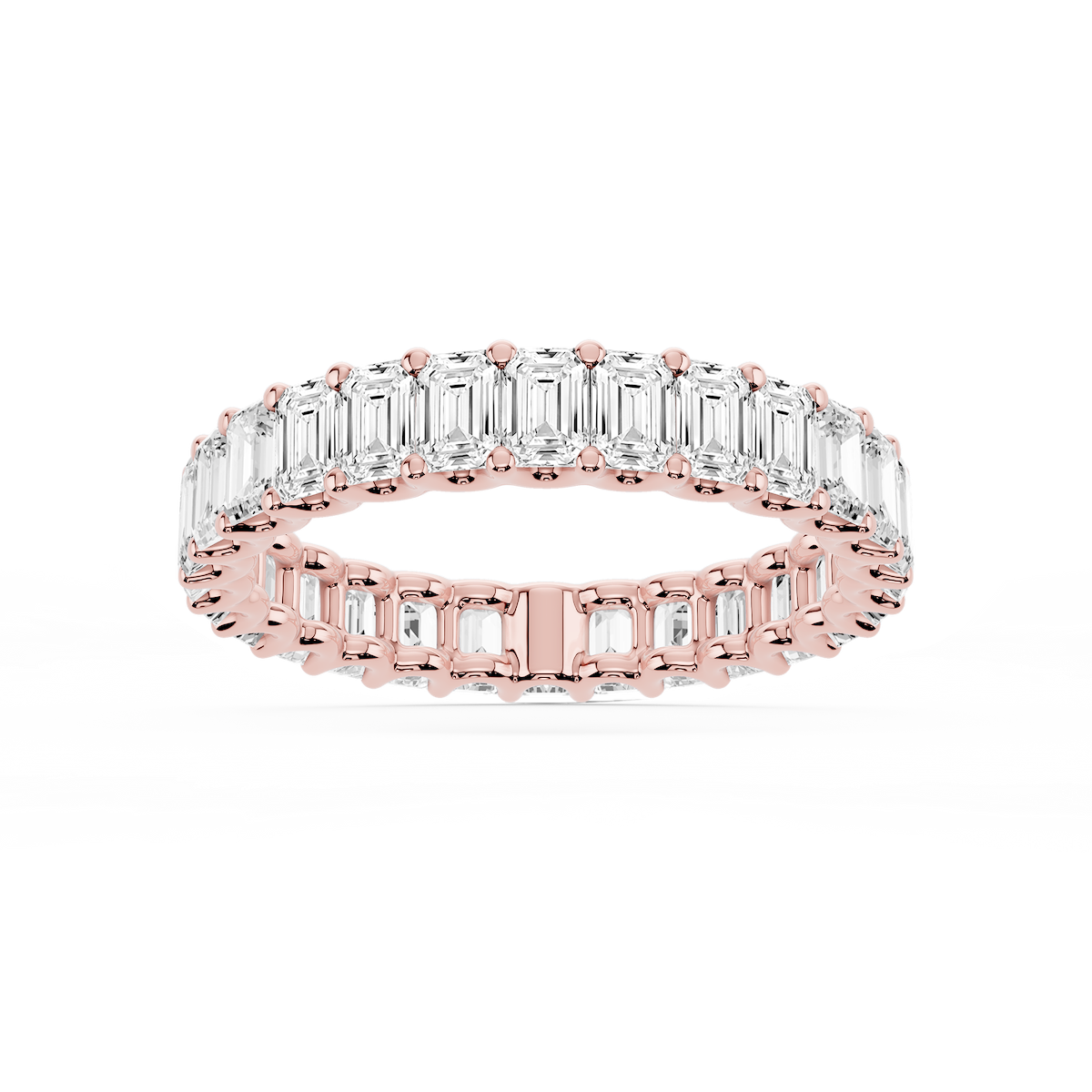 Kylie Emerald Lab Grown Diamond U-Prong Eternity Band