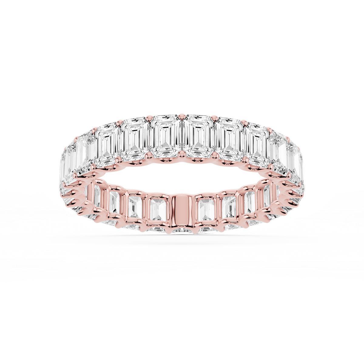 Kylie Emerald Lab Grown Diamond U-Prong Eternity Band