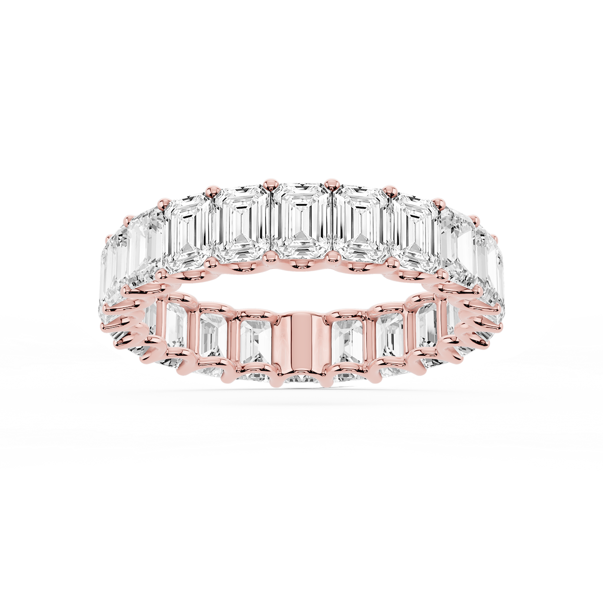 Kylie Emerald Lab Grown Diamond U-Prong Eternity Band
