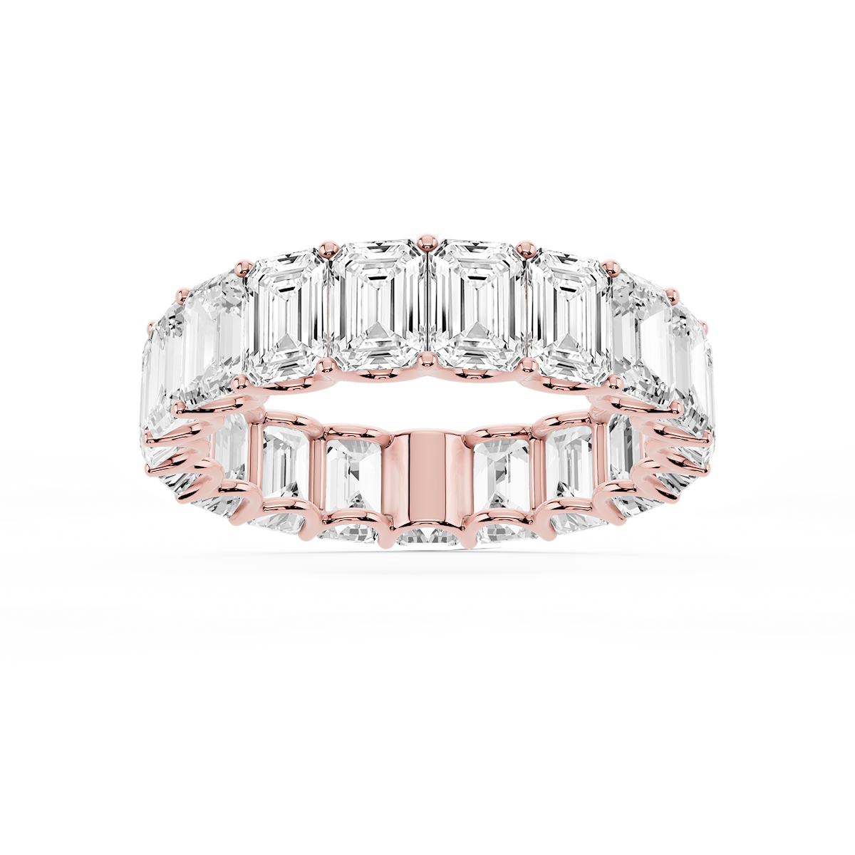 Kylie Emerald Lab Grown Diamond U-Prong Eternity Band