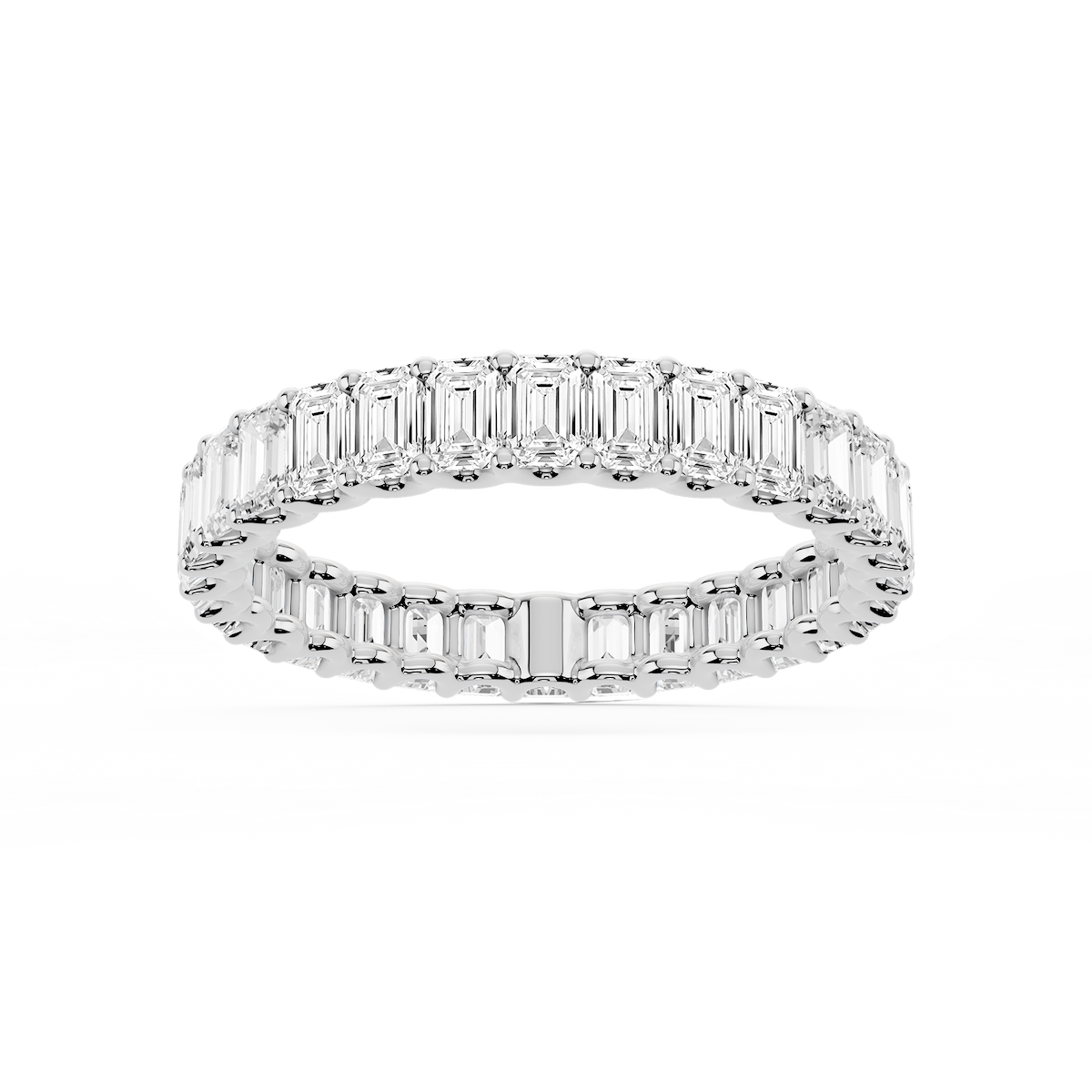 Kylie Emerald Lab Grown Diamond U-Prong Eternity Band
