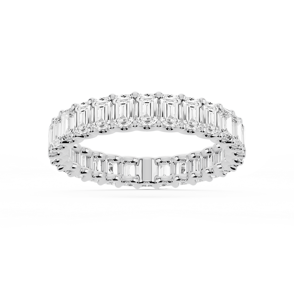 Kylie Emerald Lab Grown Diamond U-Prong Eternity Band