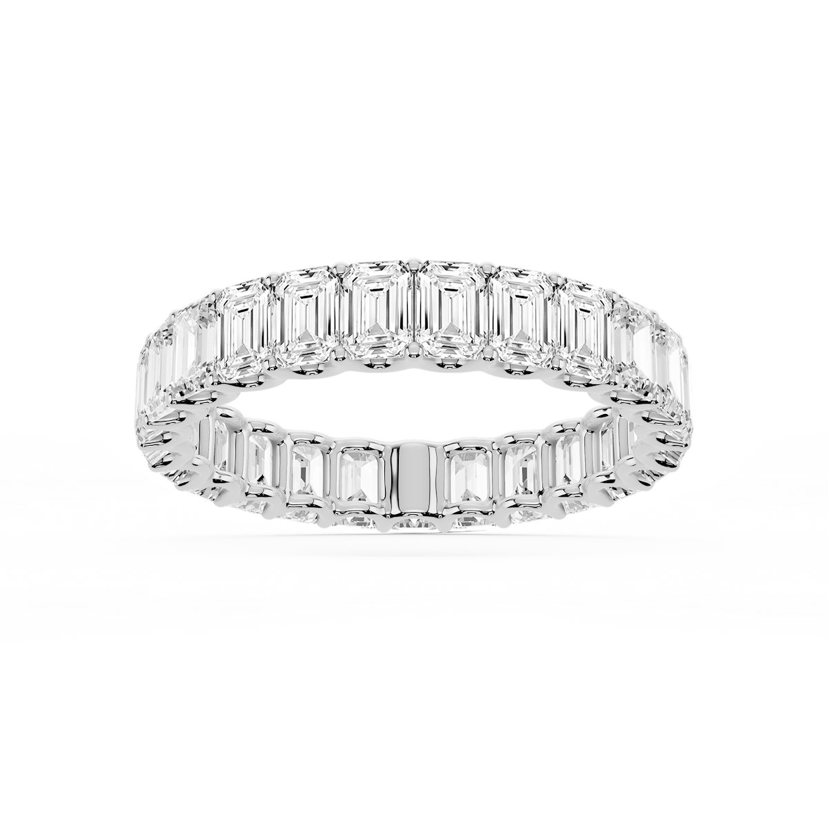 Kylie Emerald Lab Grown Diamond U-Prong Eternity Band