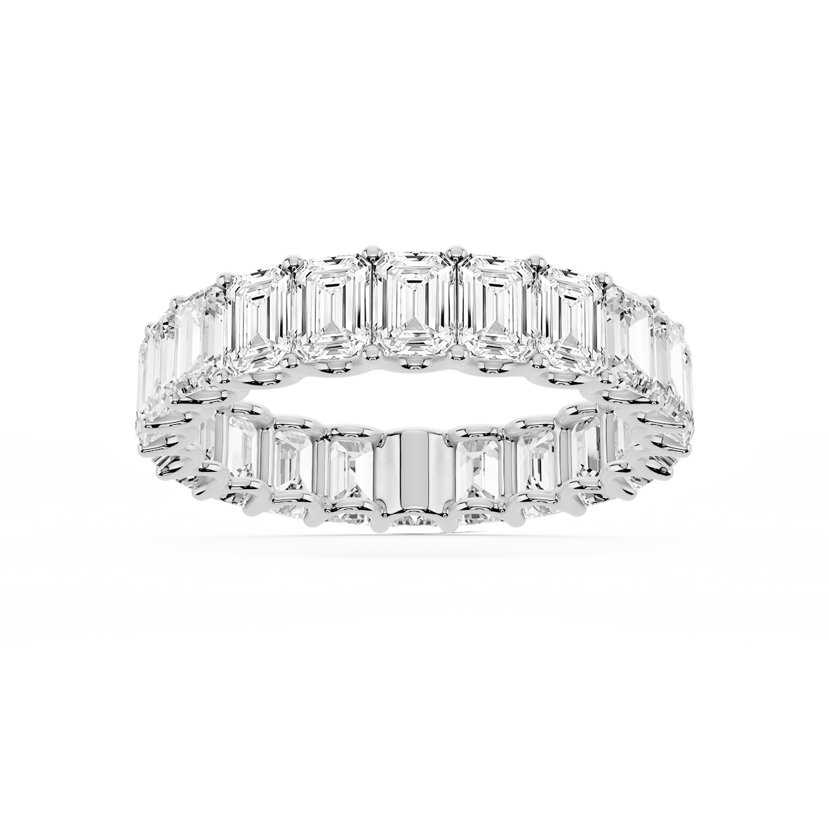 Kylie Emerald Lab Grown Diamond U-Prong Eternity Band