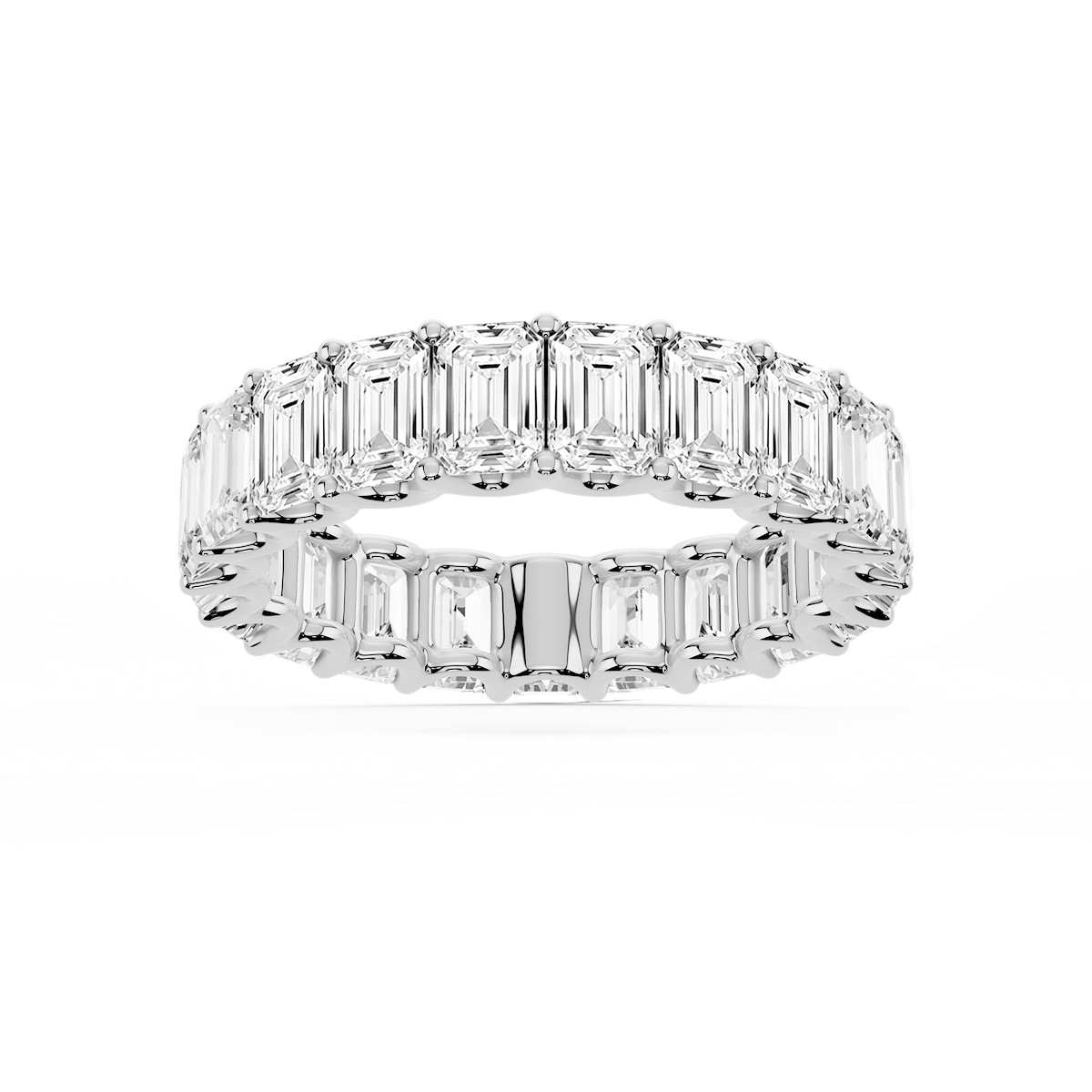 Kylie Emerald Lab Grown Diamond U-Prong Eternity Band