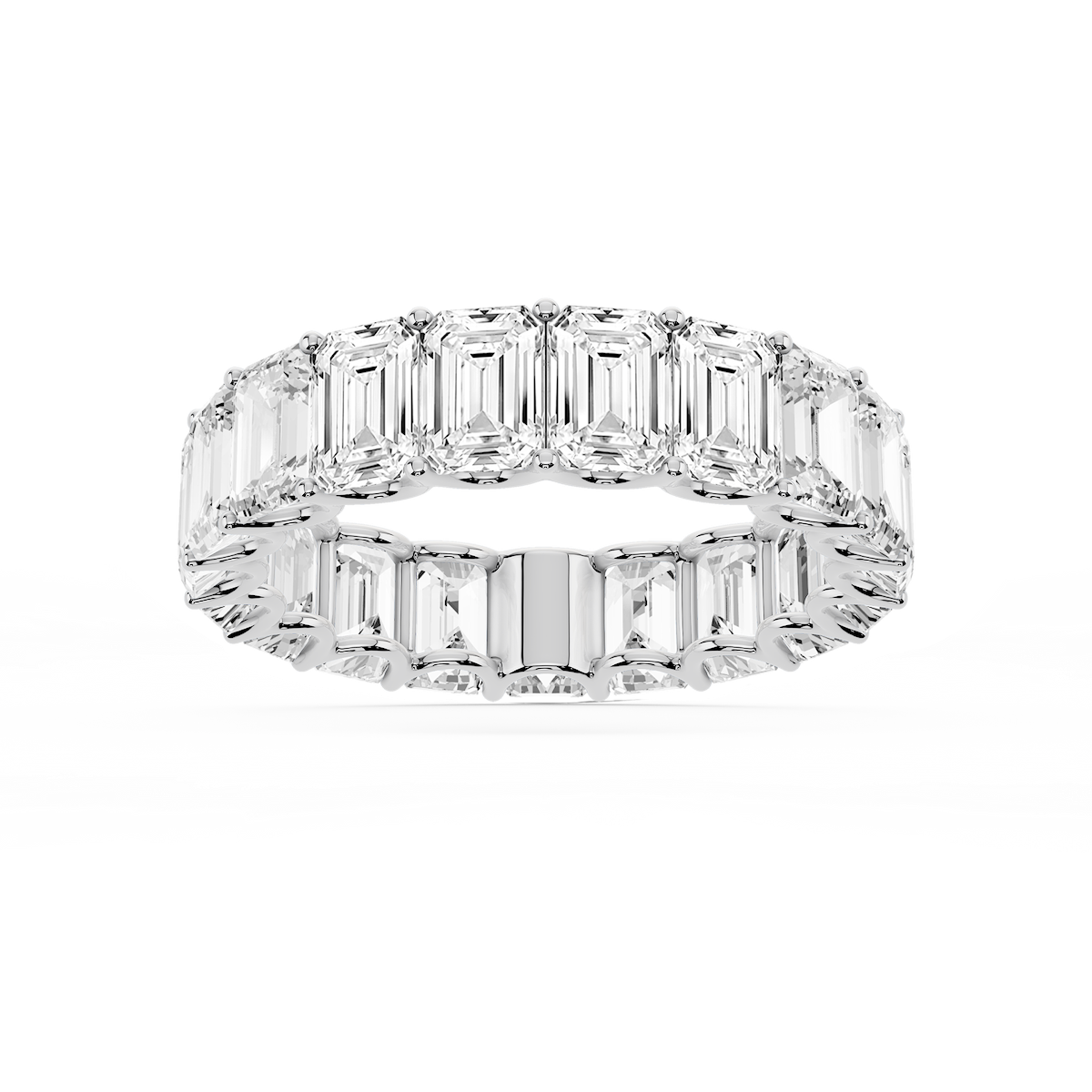 Kylie Emerald Lab Grown Diamond U-Prong Eternity Band