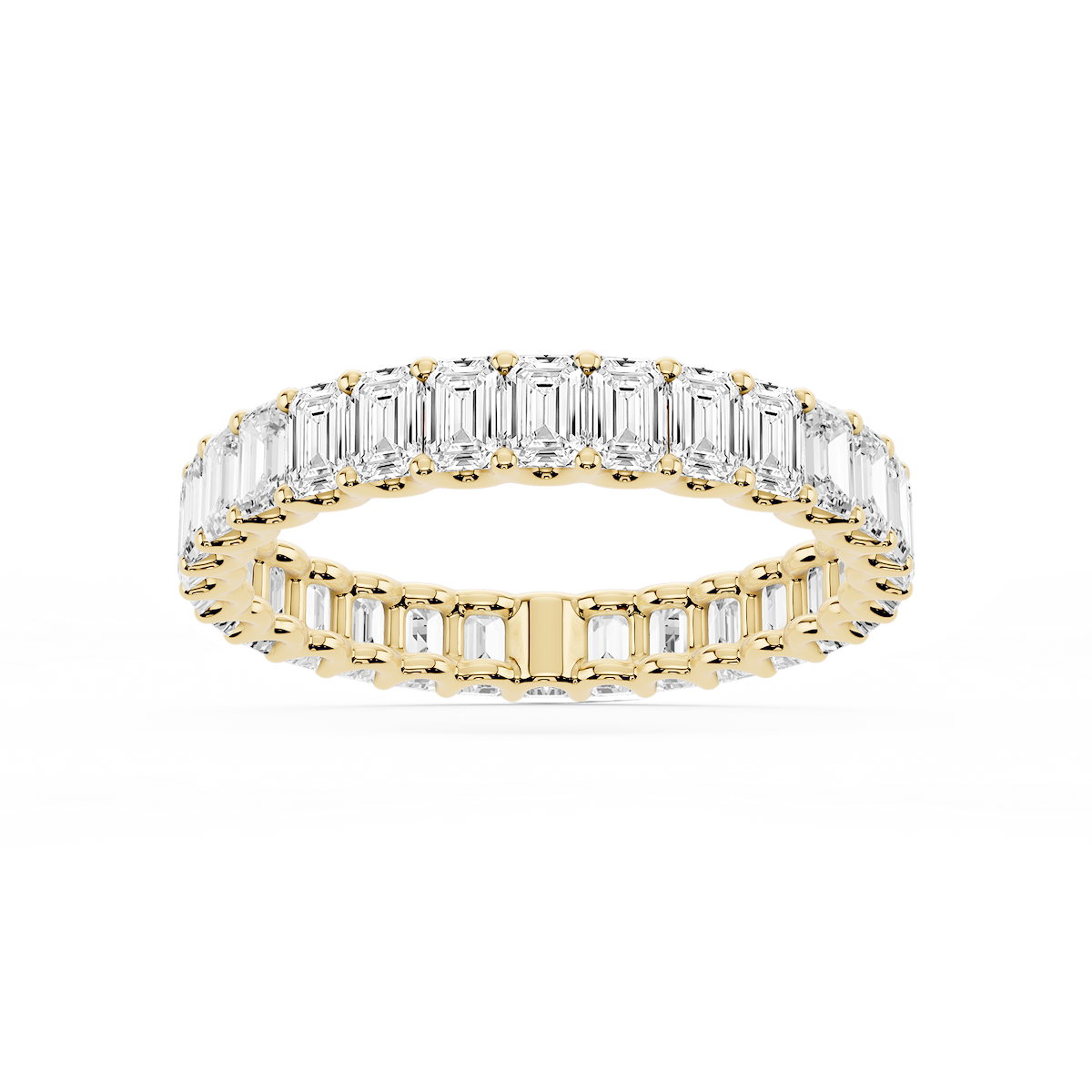 Kylie Emerald Lab Grown Diamond U-Prong Eternity Band