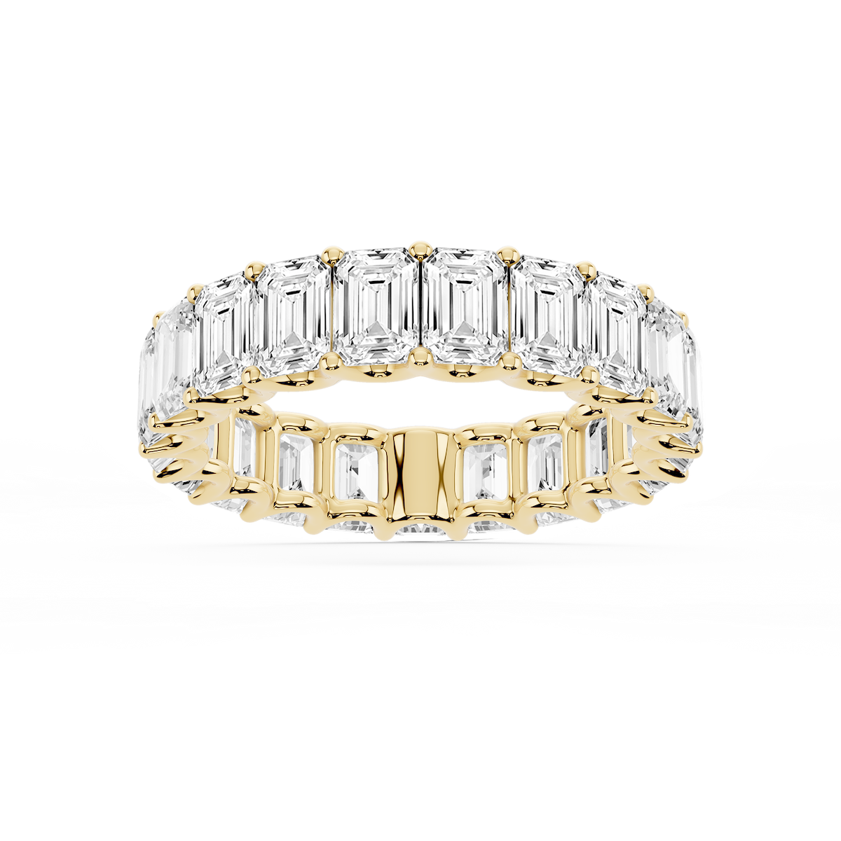 Kylie Emerald Lab Grown Diamond U-Prong Eternity Band