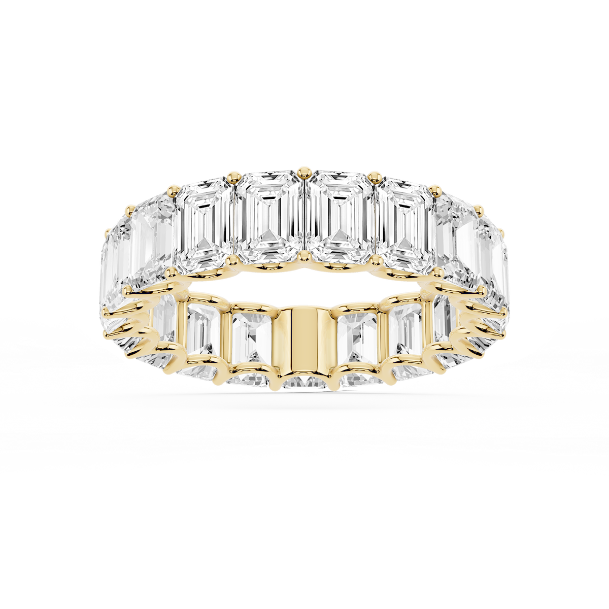 Kylie Emerald Lab Grown Diamond U-Prong Eternity Band
