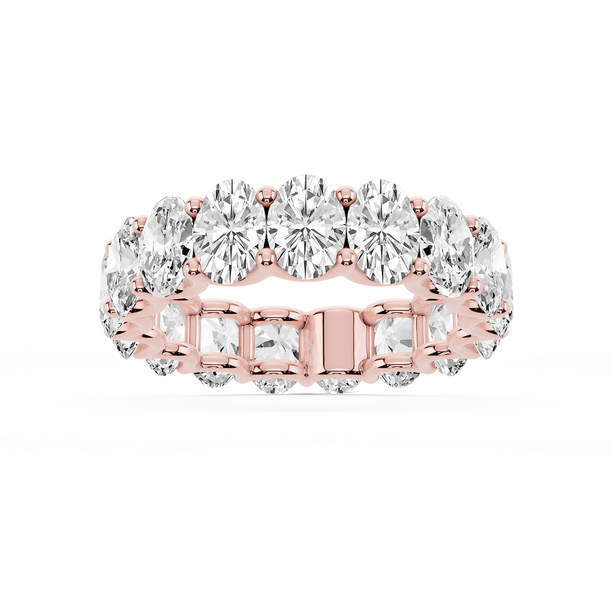 Kylie Oval Lab Grown Diamond U-Prong Eternity Band