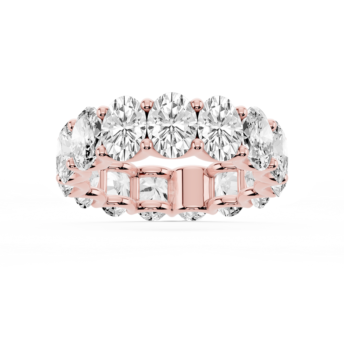 Kylie Oval Lab Grown Diamond U-Prong Eternity Band