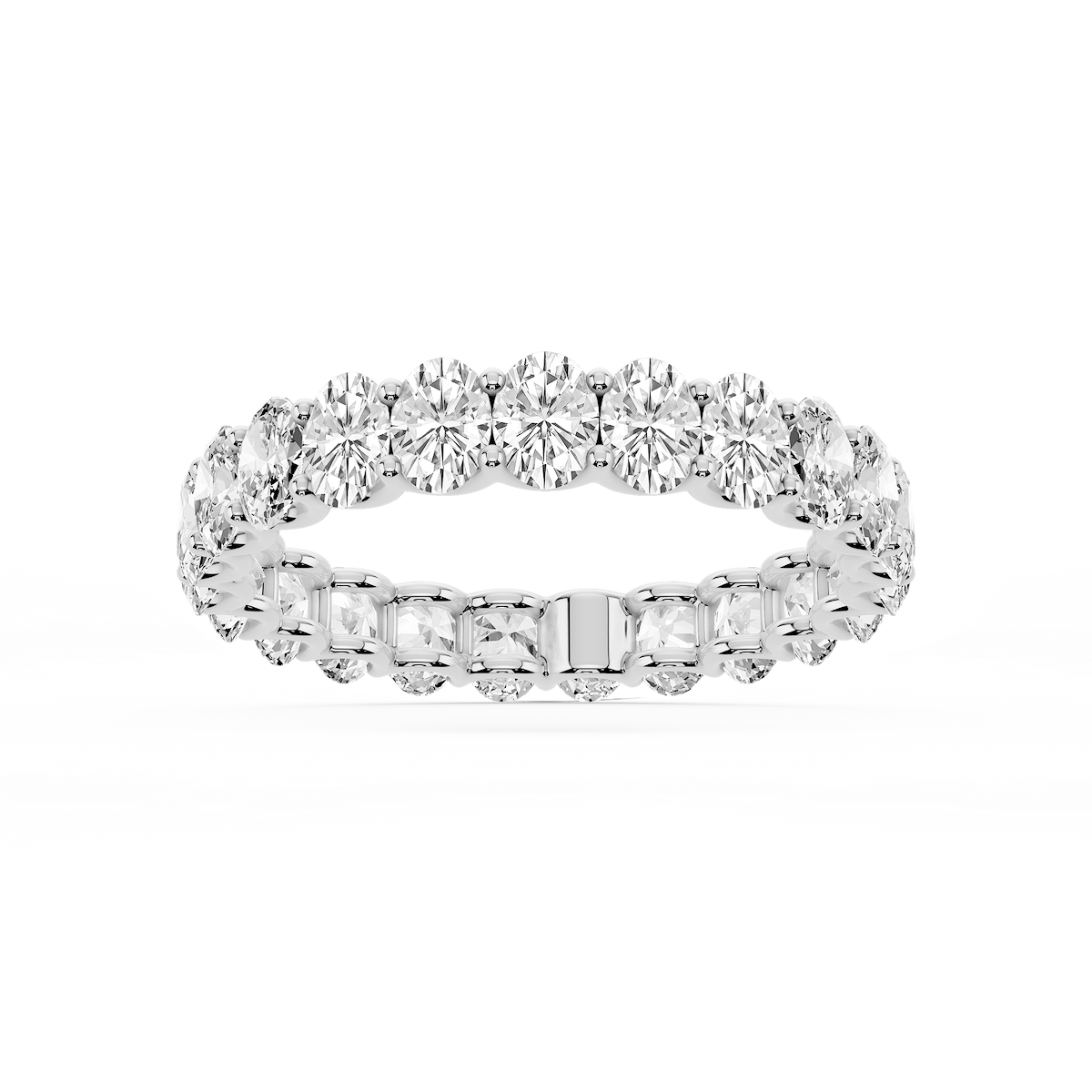 Kylie Oval Lab Grown Diamond U-Prong Eternity Band