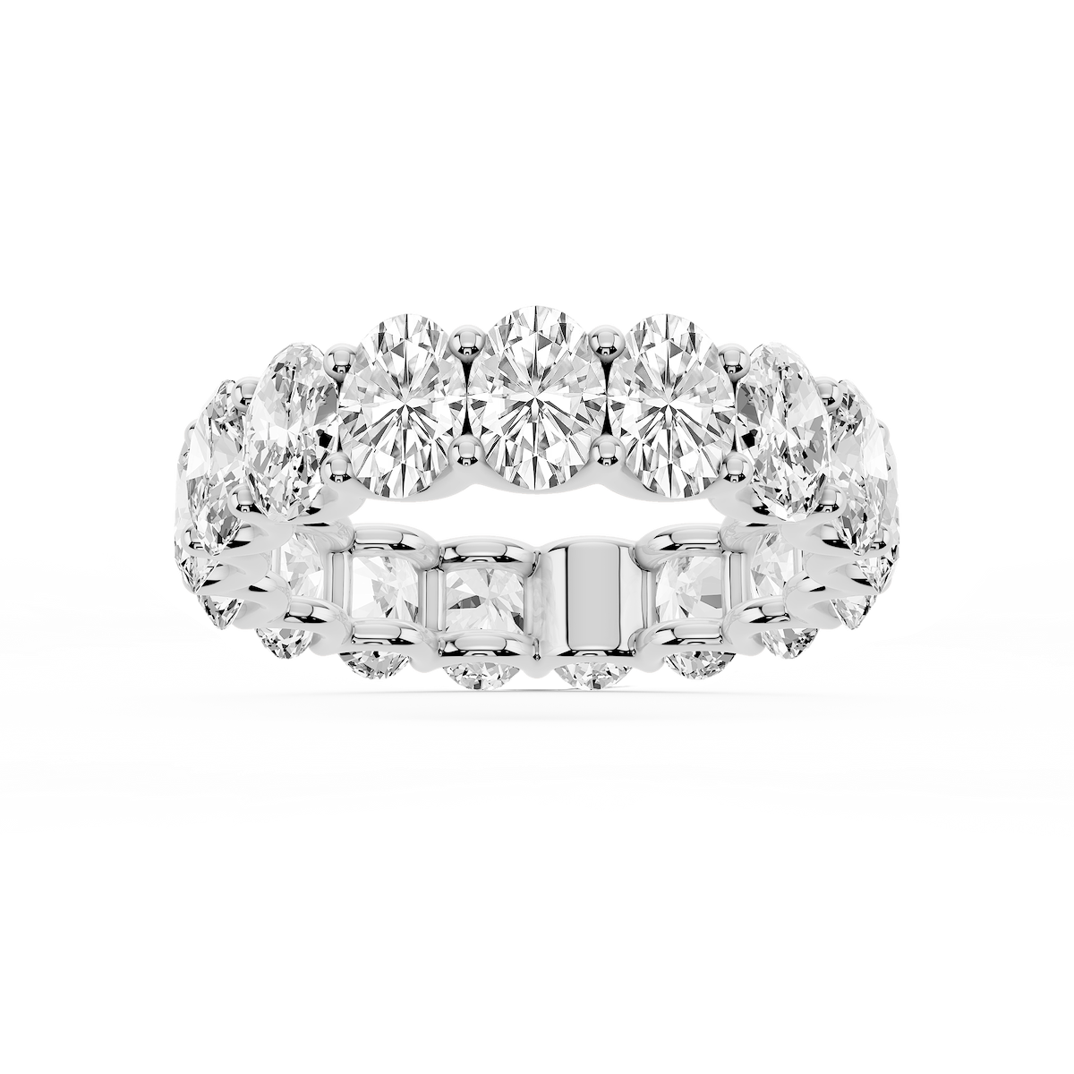 Kylie Oval Lab Grown Diamond U-Prong Eternity Band