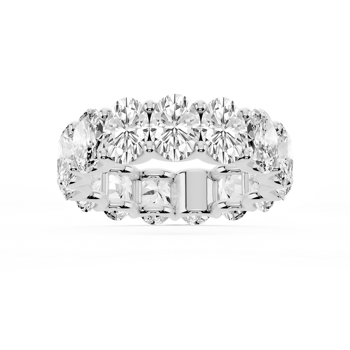 Kylie Oval Lab Grown Diamond U-Prong Eternity Band