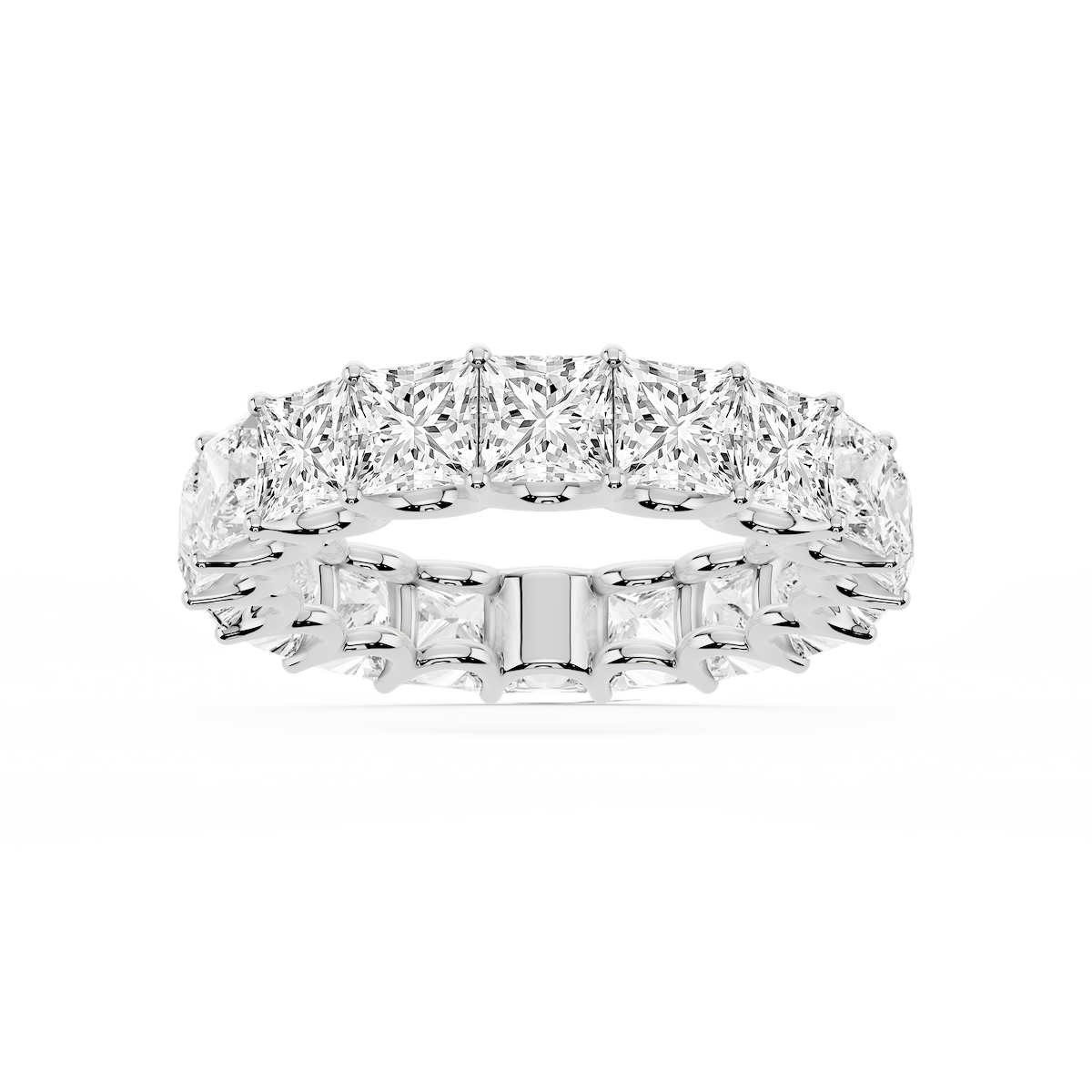 Kylie Princess Lab Grown Diamond U-Prong Eternity Band