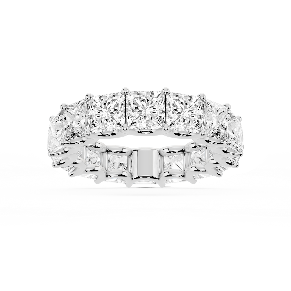 Kylie Princess Lab Grown Diamond U-Prong Eternity Band