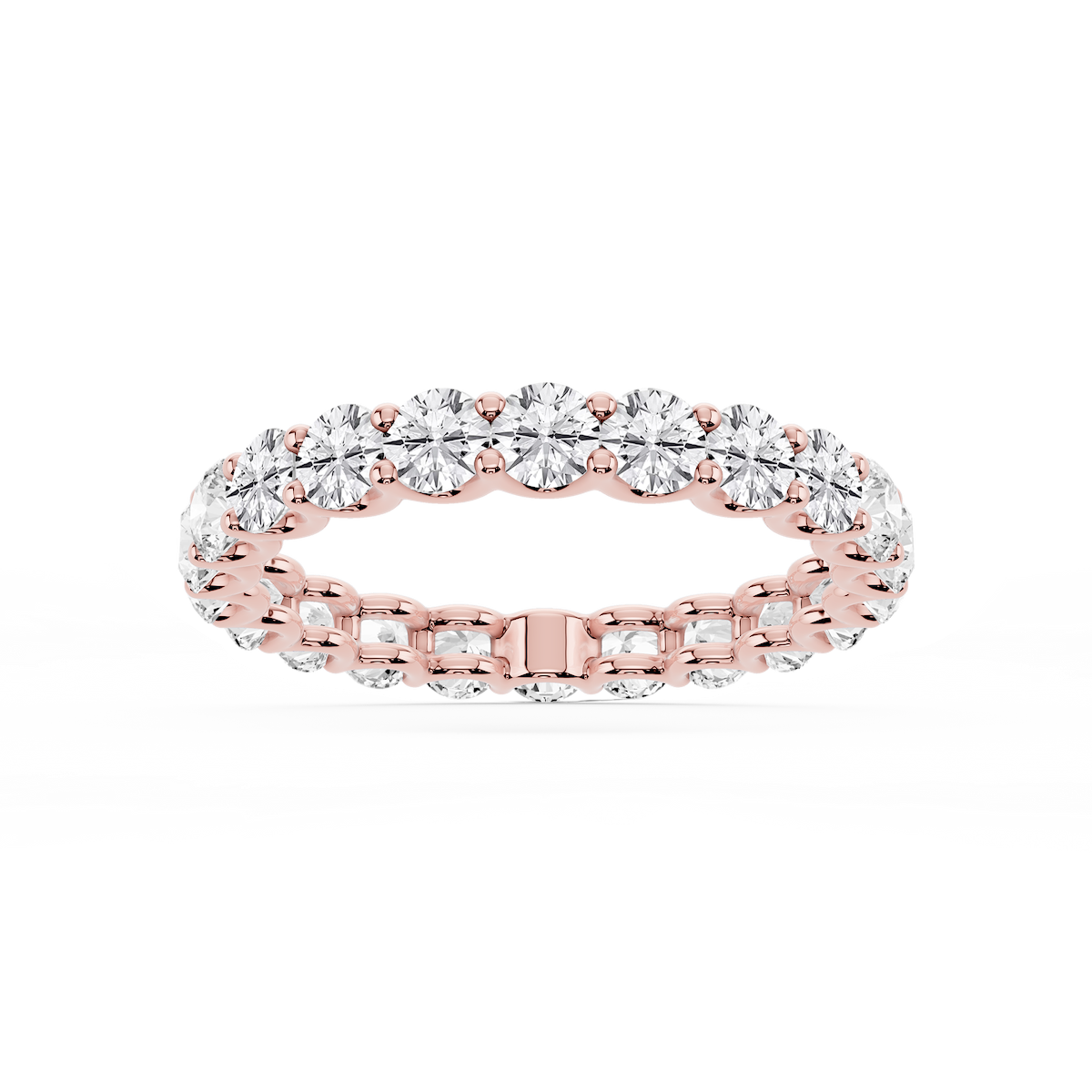 Kylie Round Lab Grown Diamond U-Prong Eternity Band