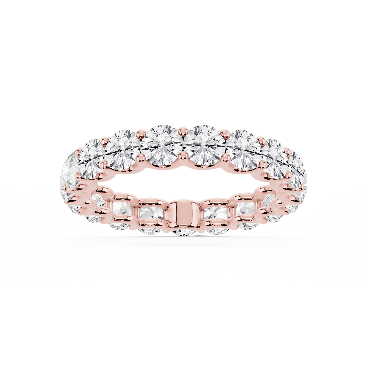 Kylie Round Lab Grown Diamond U-Prong Eternity Band
