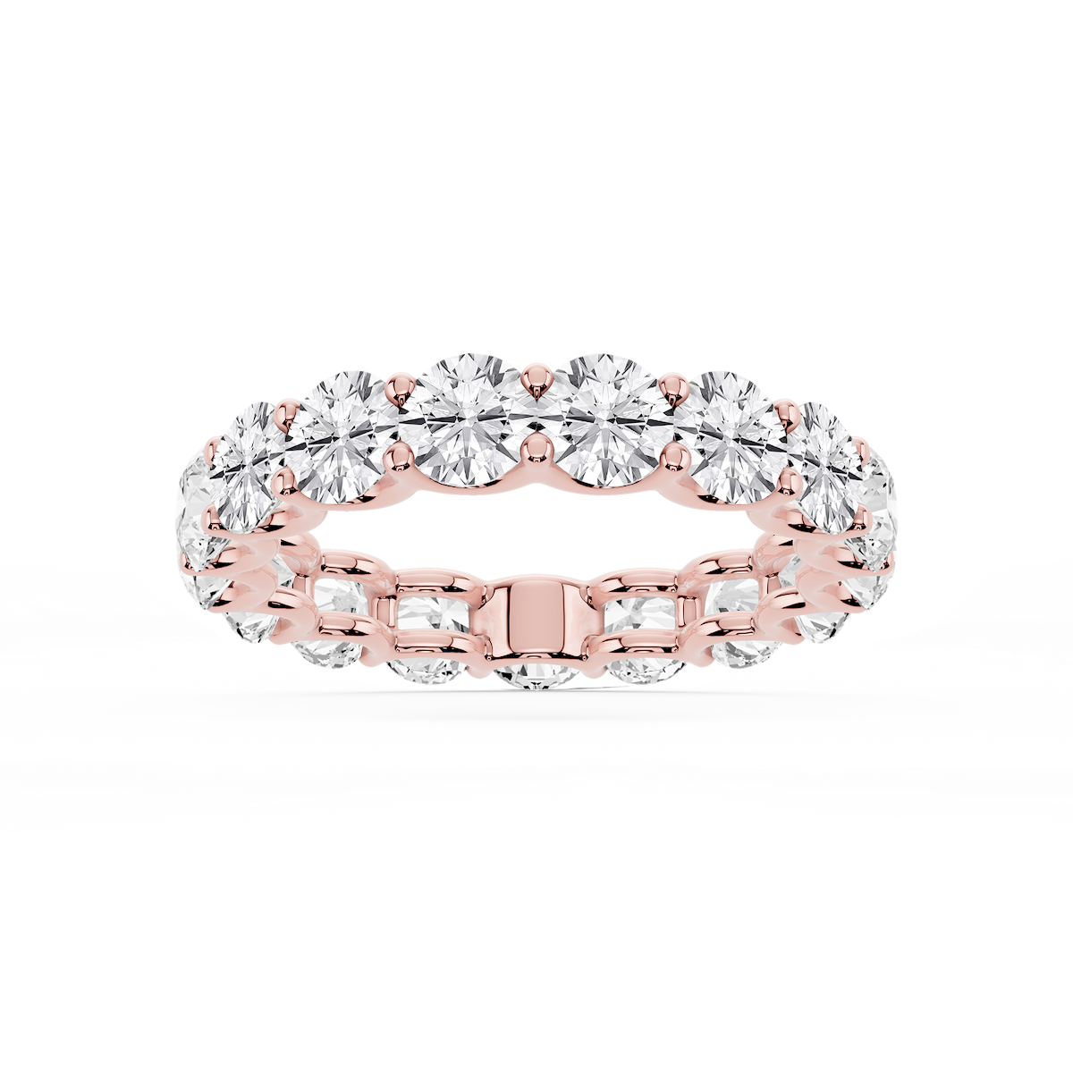 Kylie Round Lab Grown Diamond U-Prong Eternity Band