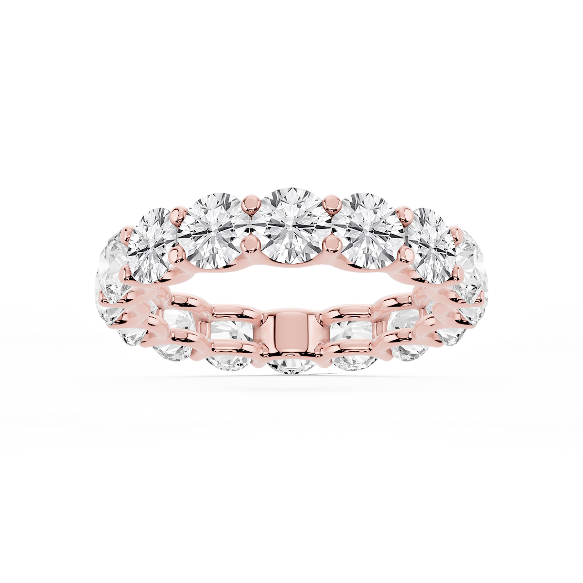 Kylie Round Lab Grown Diamond U-Prong Eternity Band