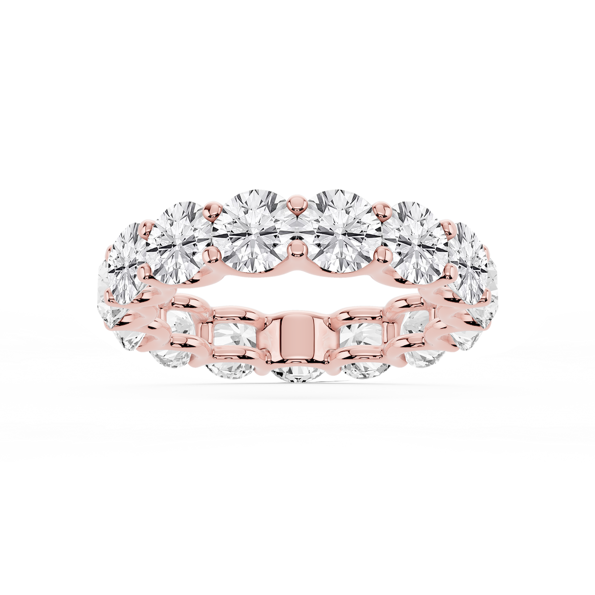 Kylie Round Lab Grown Diamond U-Prong Eternity Band