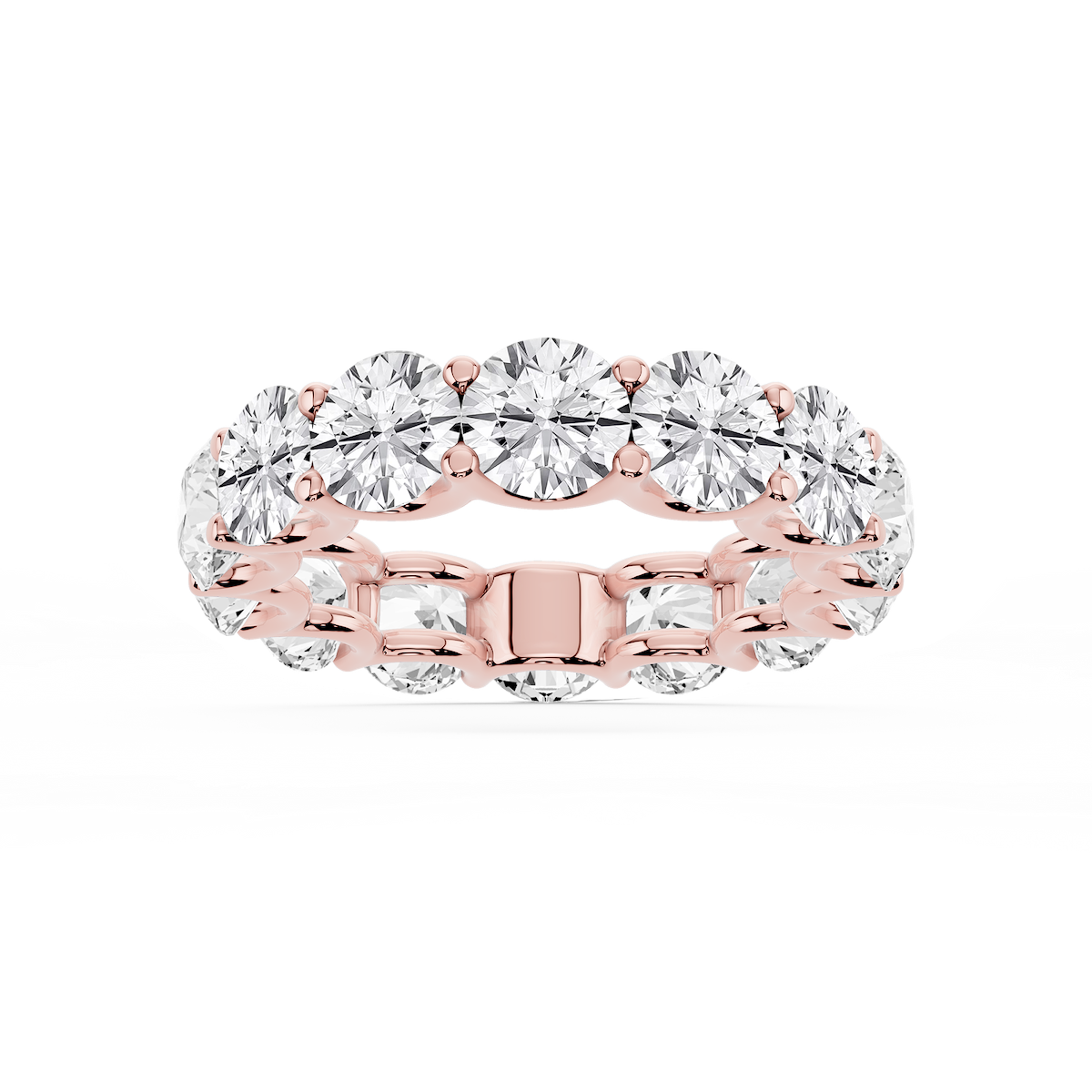 Kylie Round Lab Grown Diamond U-Prong Eternity Band
