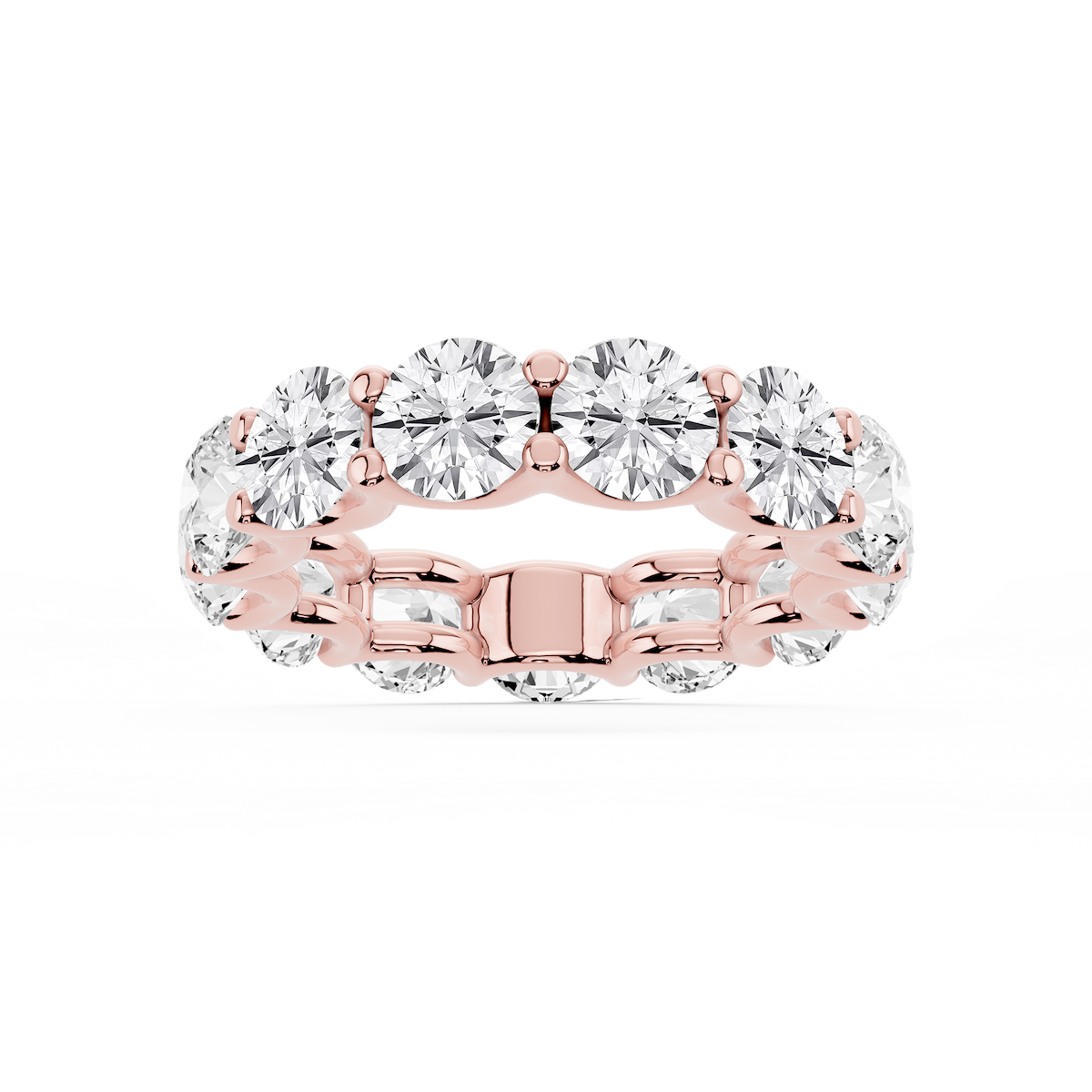 Kylie Round Lab Grown Diamond U-Prong Eternity Band