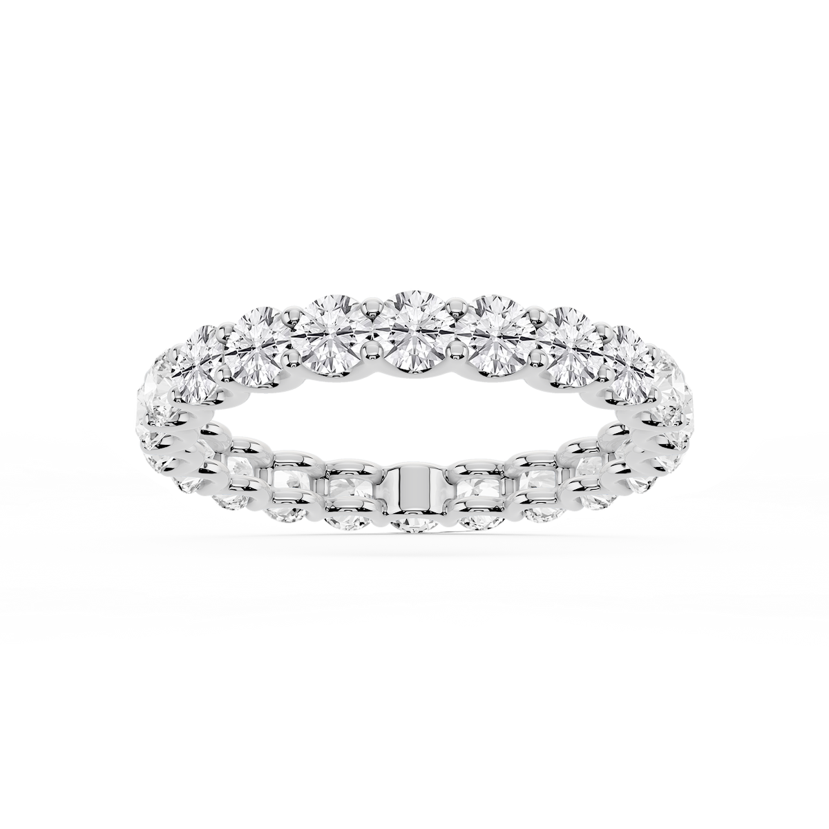 Kylie Round Lab Grown Diamond U-Prong Eternity Band