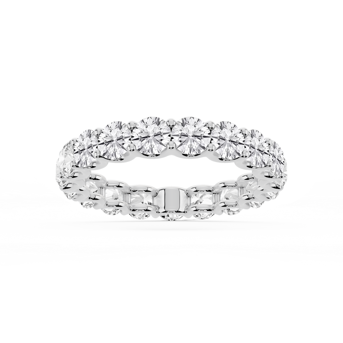 Kylie Round Lab Grown Diamond U-Prong Eternity Band