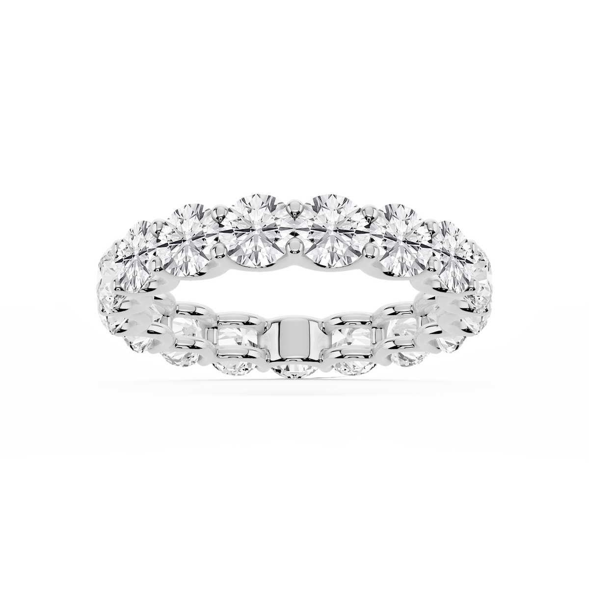 Kylie Round Lab Grown Diamond U-Prong Eternity Band