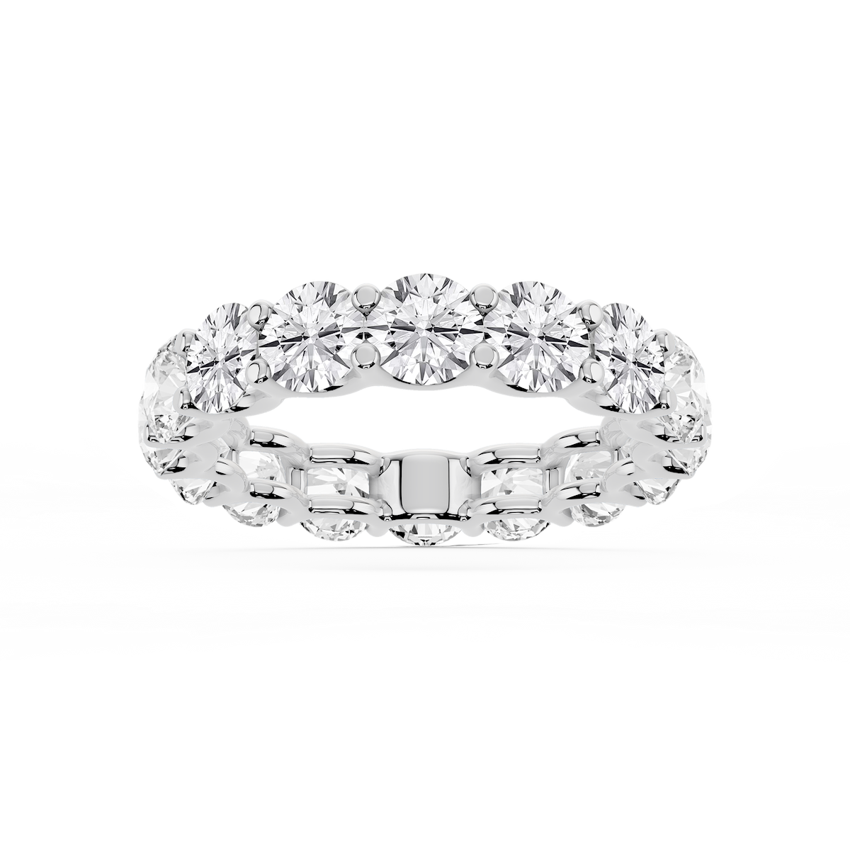 Kylie Round Lab Grown Diamond U-Prong Eternity Band