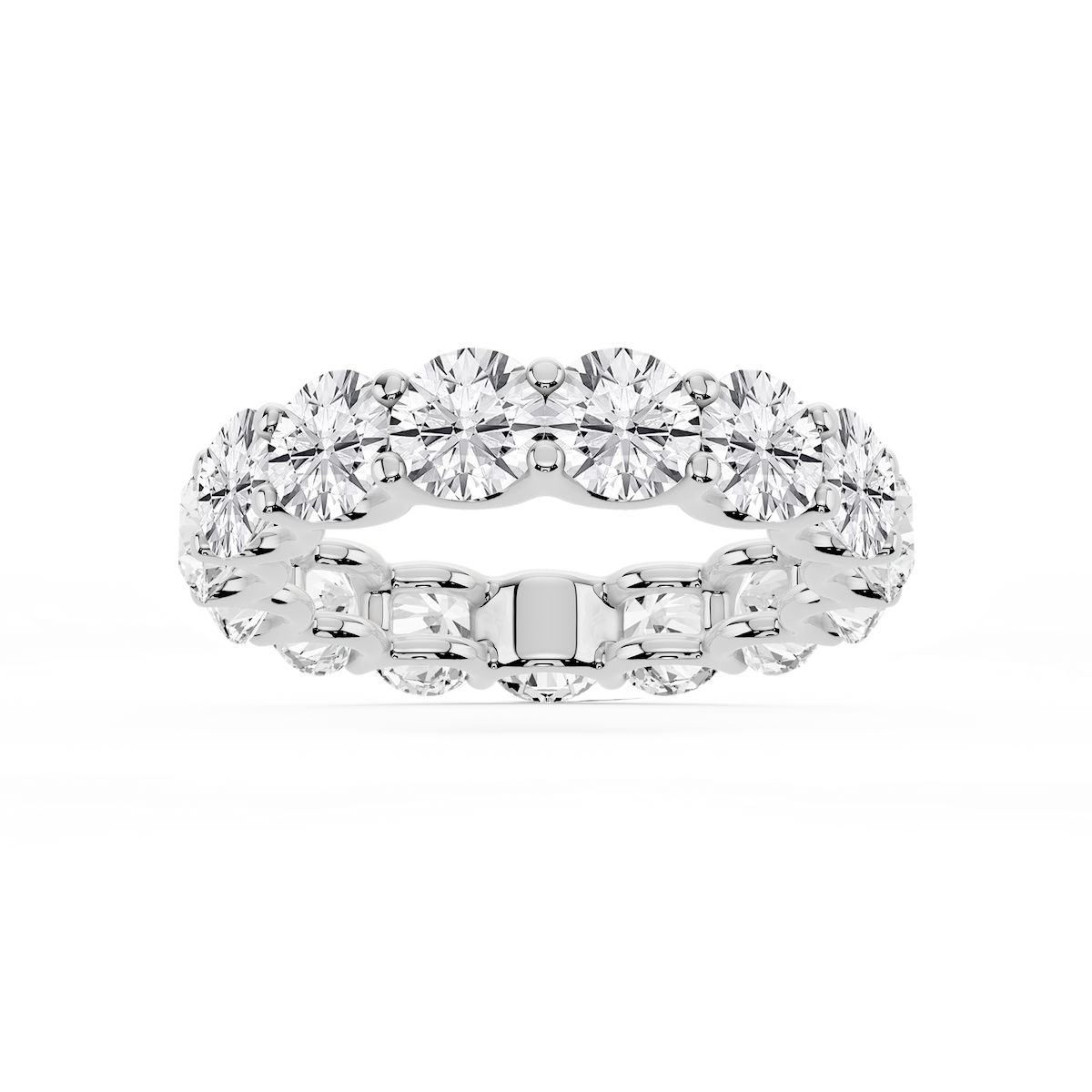 Kylie Round Lab Grown Diamond U-Prong Eternity Band