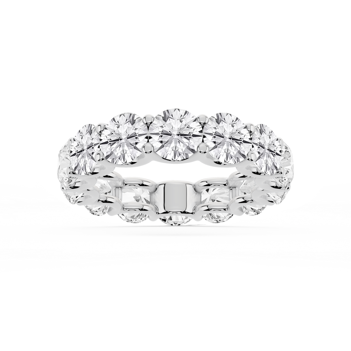 Kylie Round Lab Grown Diamond U-Prong Eternity Band