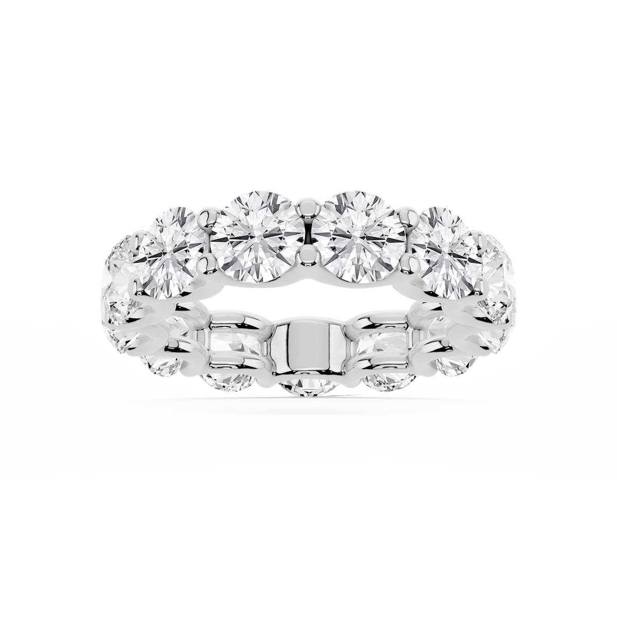 Kylie Round Lab Grown Diamond U-Prong Eternity Band