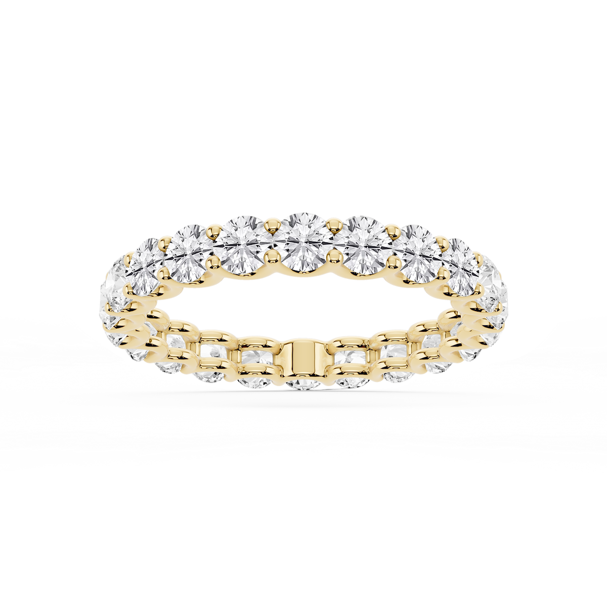 Kylie Round Lab Grown Diamond U-Prong Eternity Band