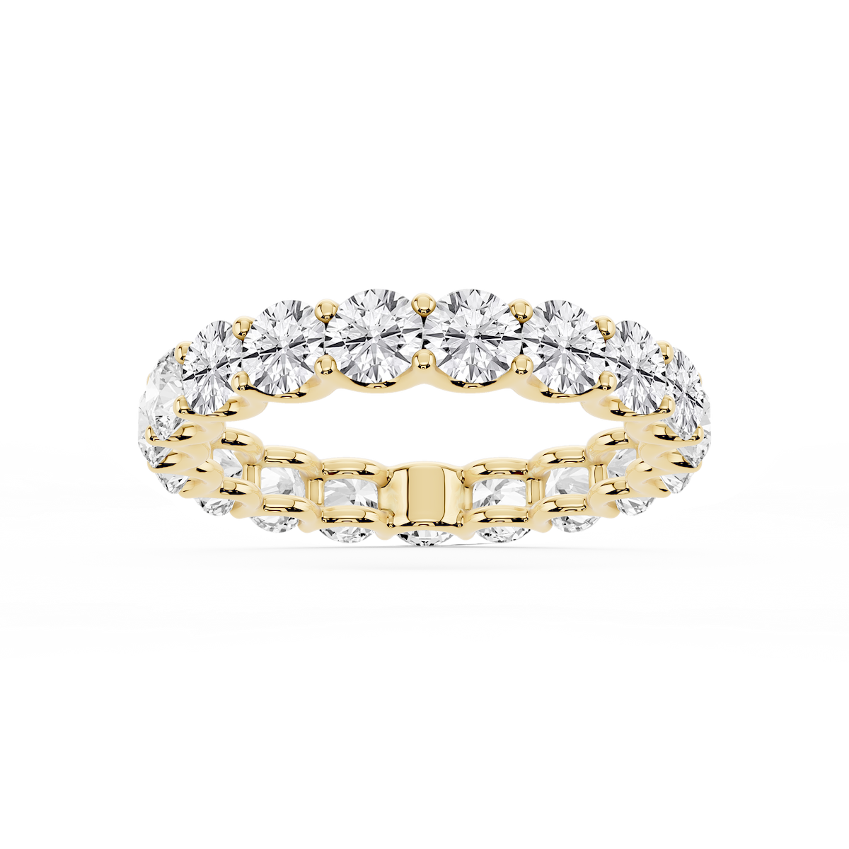 Kylie Round Lab Grown Diamond U-Prong Eternity Band