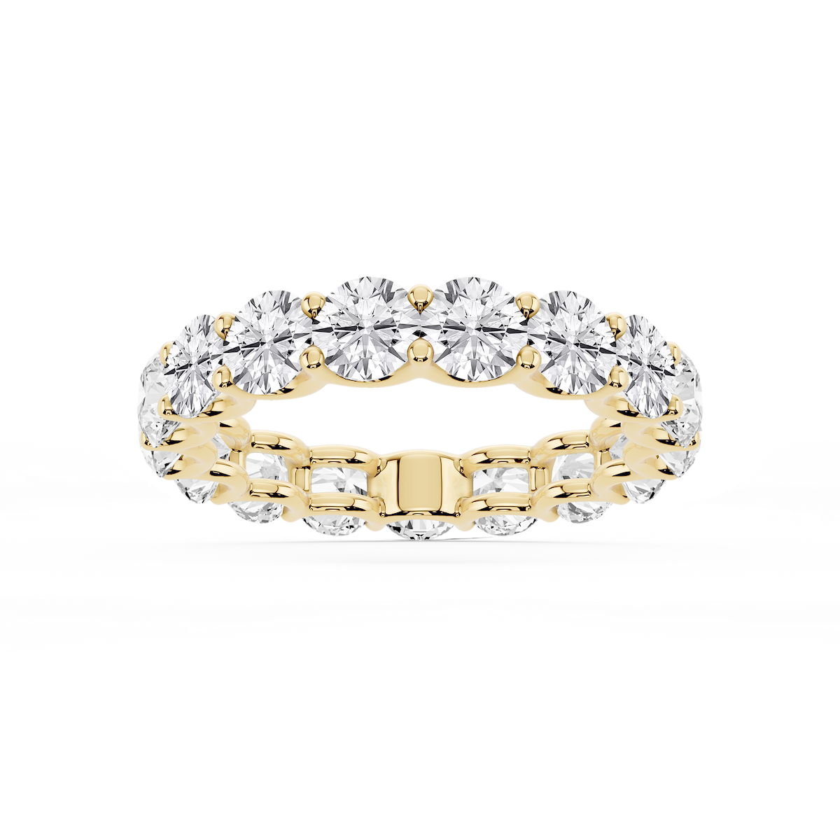 Kylie Round Lab Grown Diamond U-Prong Eternity Band