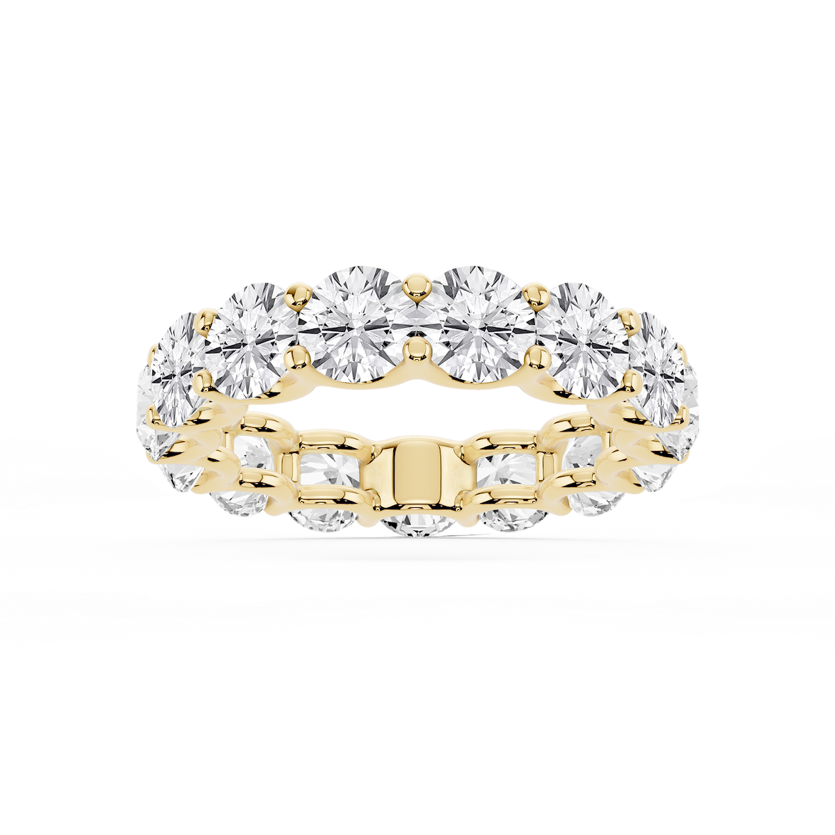 Kylie Round Lab Grown Diamond U-Prong Eternity Band