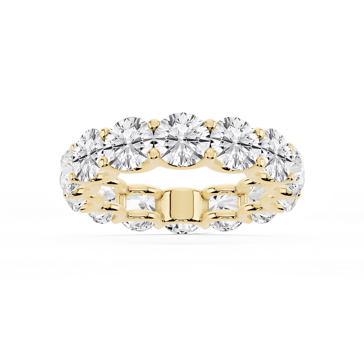 Kylie Round Lab Grown Diamond U-Prong Eternity Band