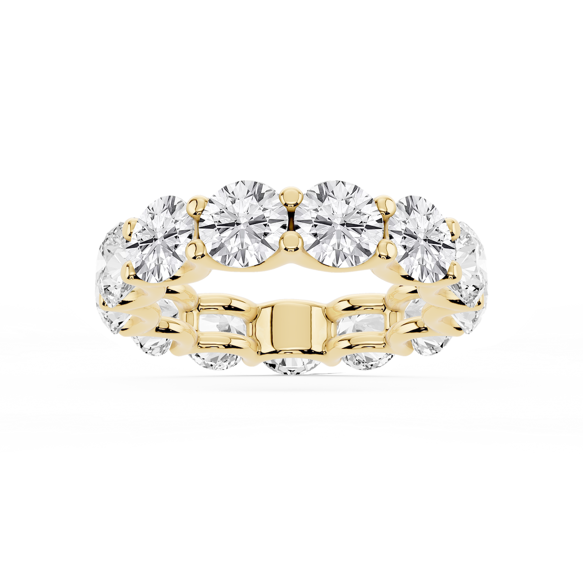 Kylie Round Lab Grown Diamond U-Prong Eternity Band