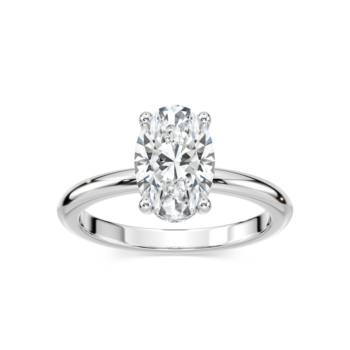 Millie Hidden Halo Engagement Ring - Oval 1.10ct Lab-Grown Diamond (RTS)